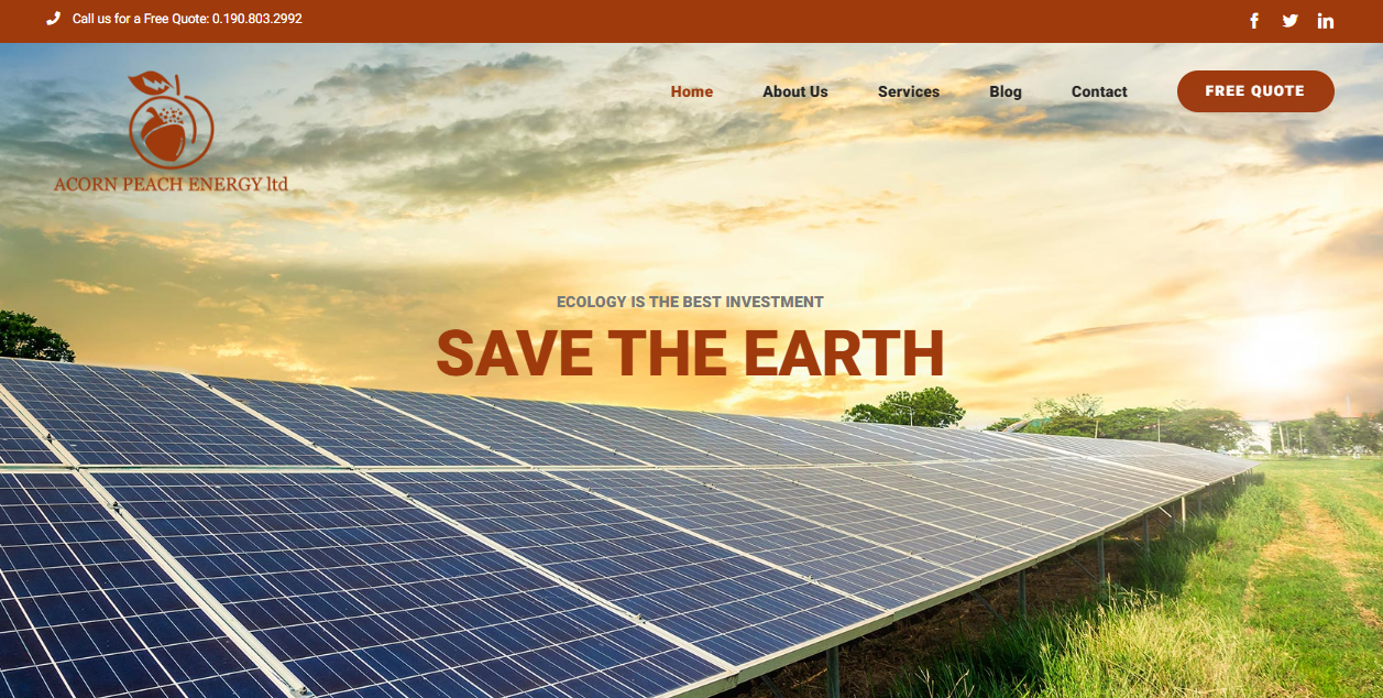 Acorn Peach Energy Ltd website homepage