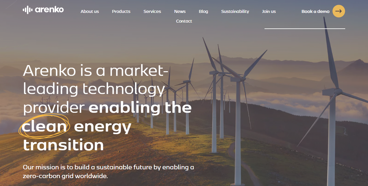Arenko Cleantech Ltd website homepage