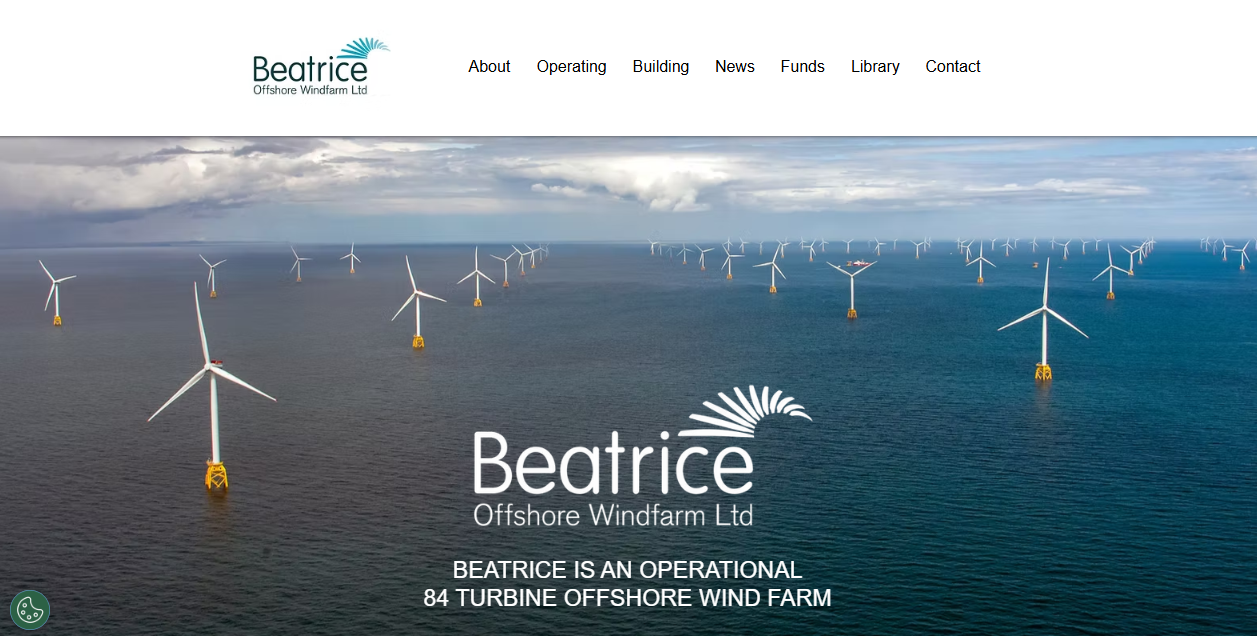 Beatrice Offshore Windfarm Ltd website homepage