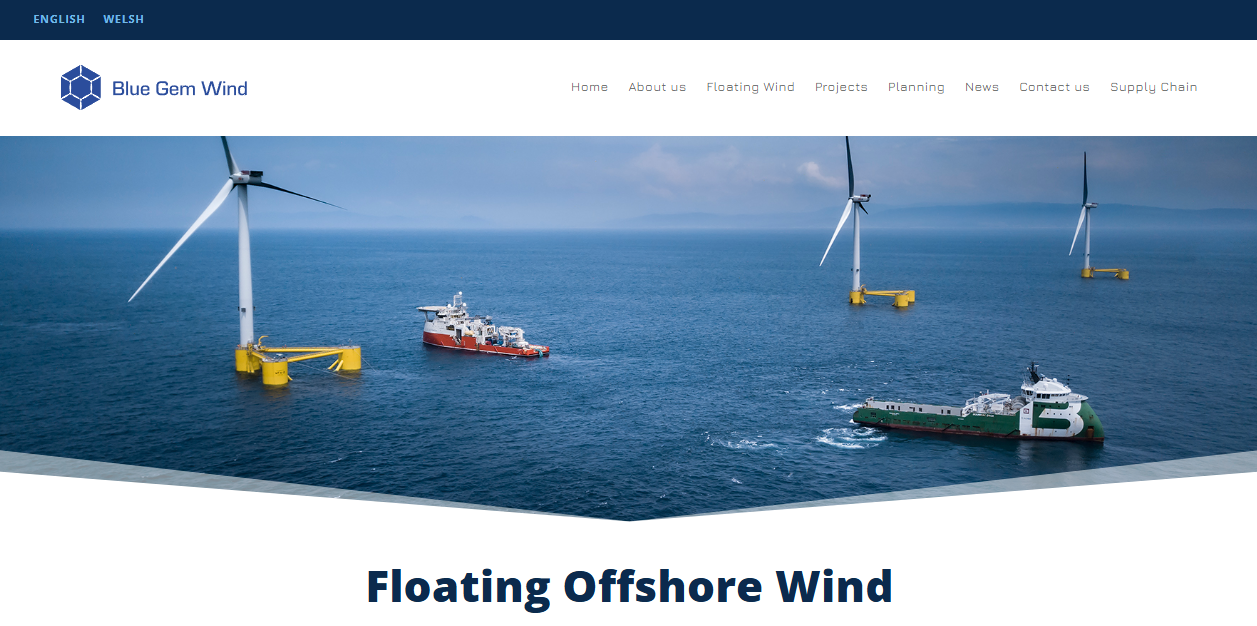 Blue Gem Wind Ltd website homepage
