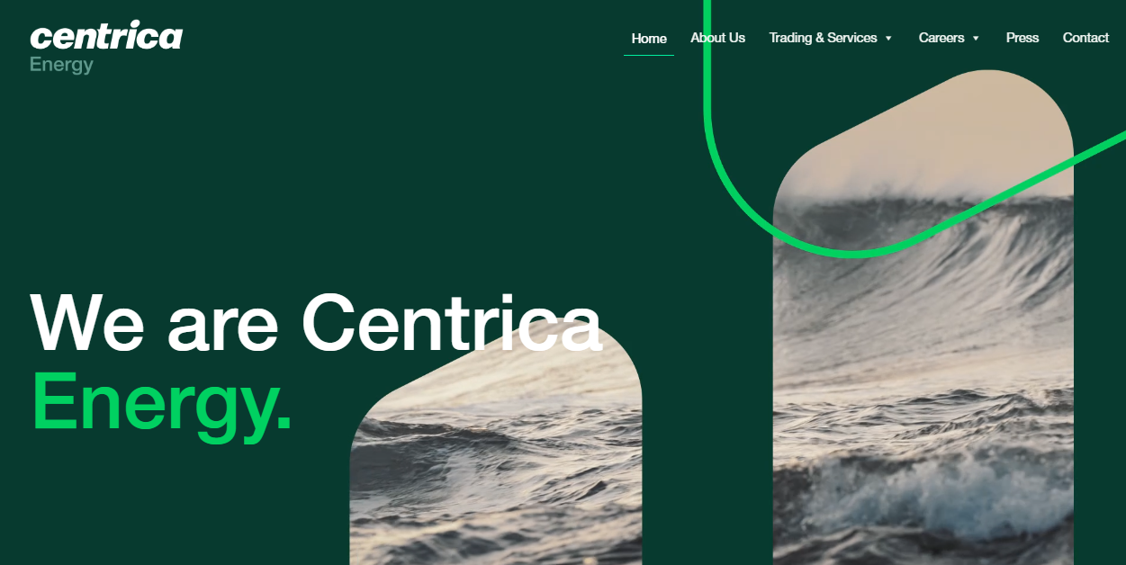Centrica Energy Ltd website homepage