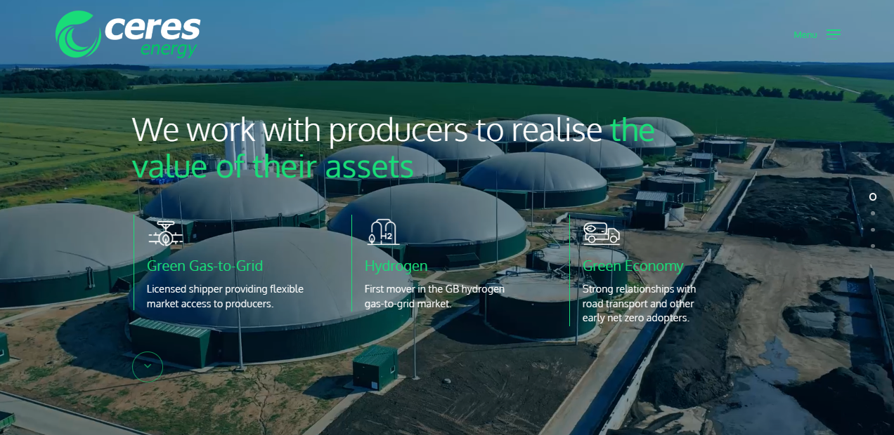 Ceres Energy Ltd website homepage