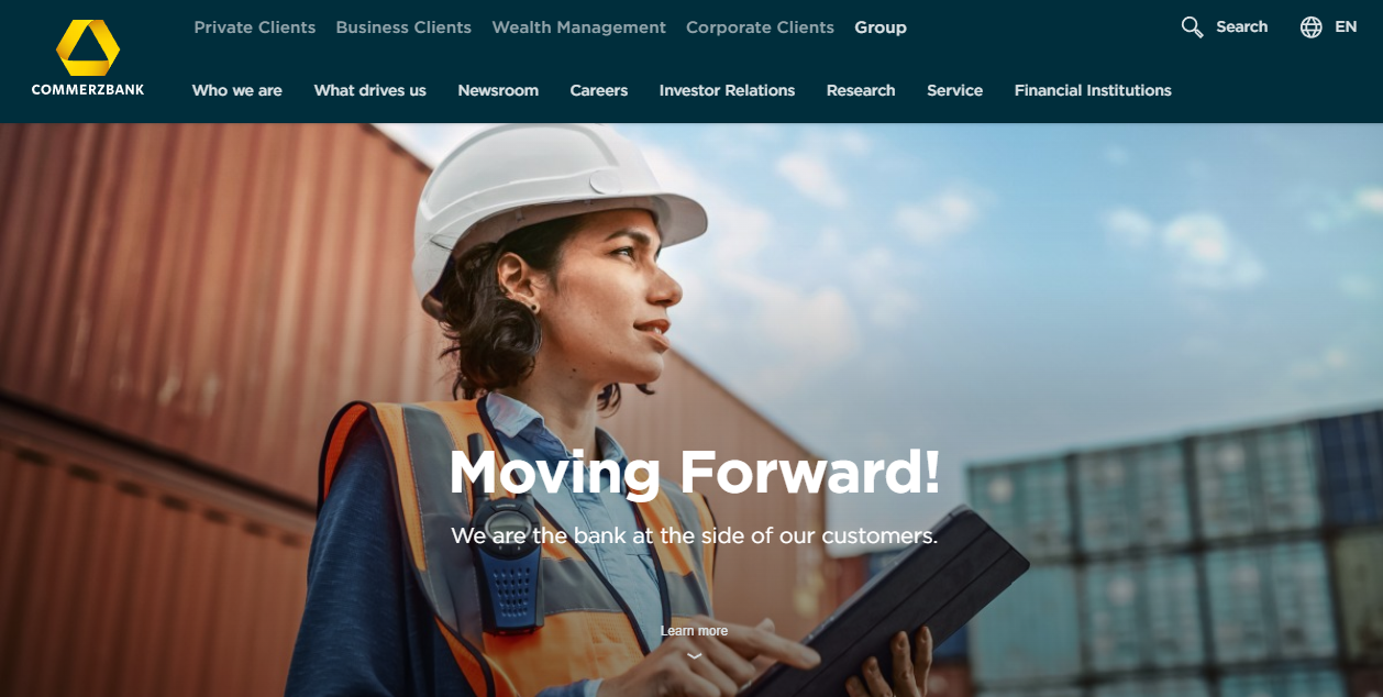 Commerzbank Ag  website homepage