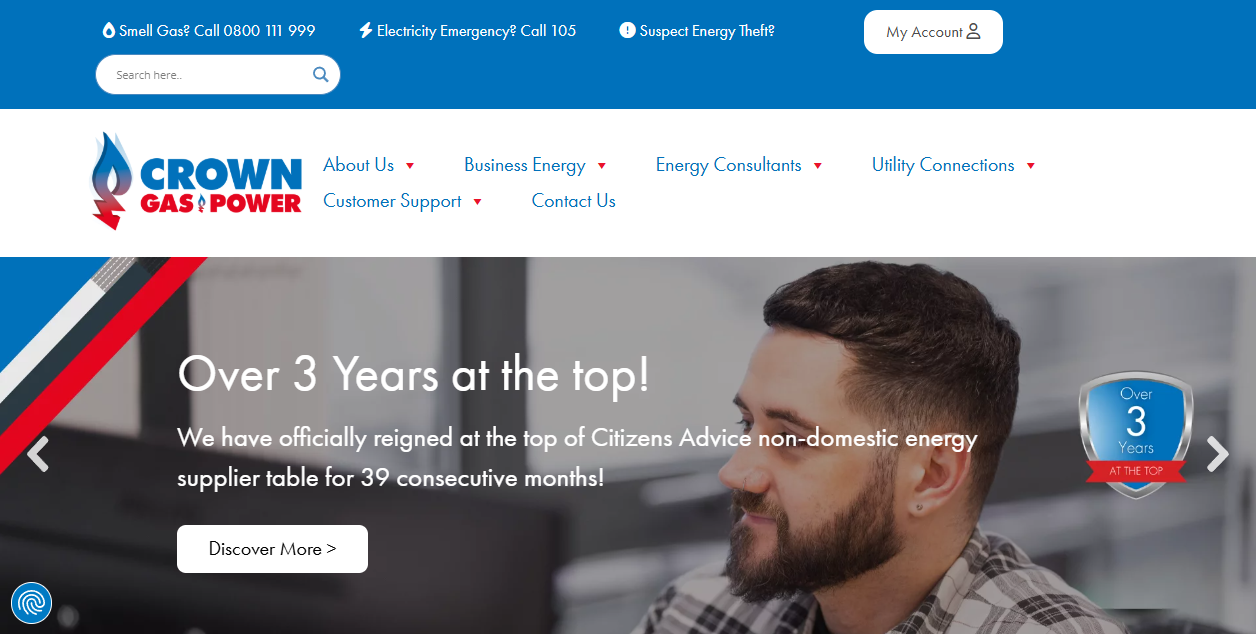 Crown Gas And Power Ltd website homepage