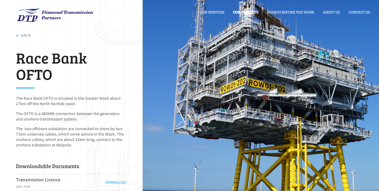 Diamond Transmission Partners Rb Ltd website homepage