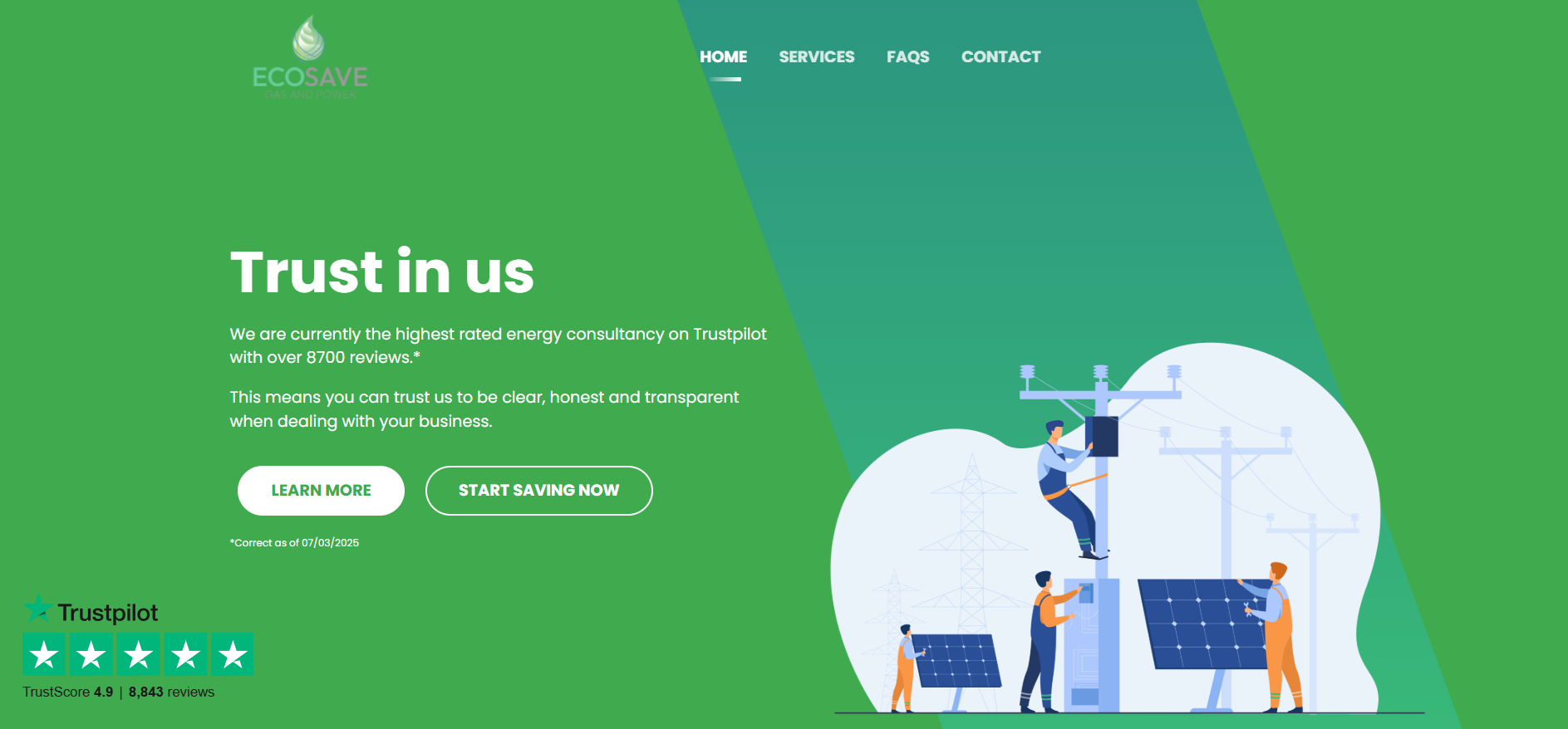 Ecosave Gas & Power  homepage