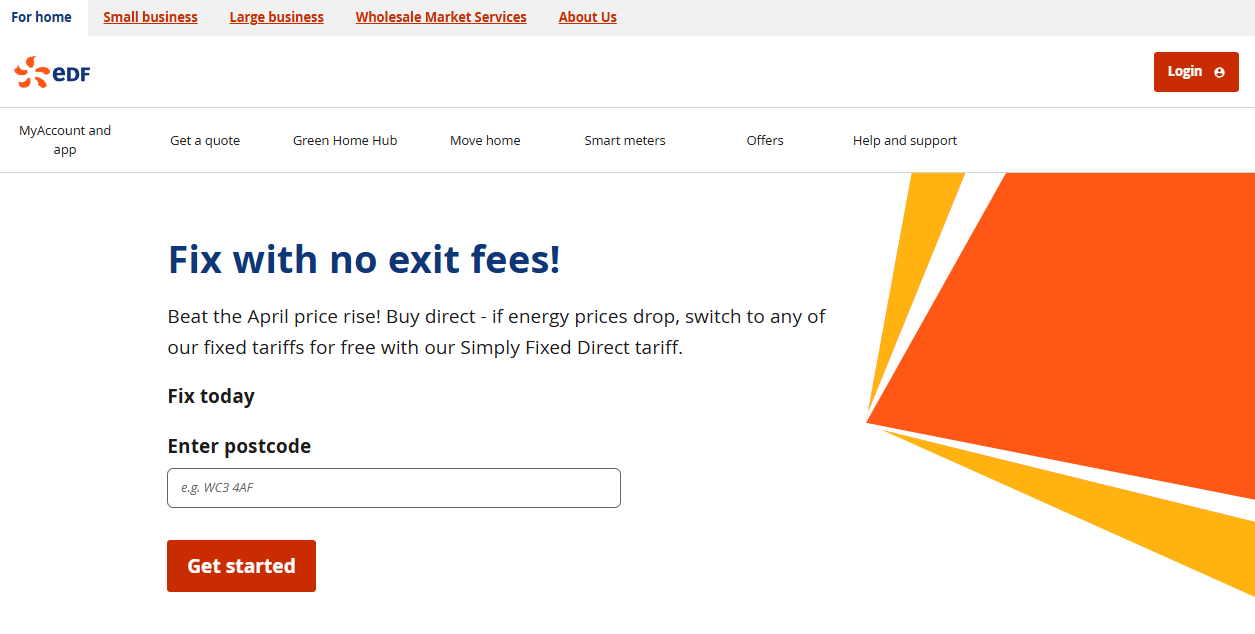 Edf Energy Ltd website homepage