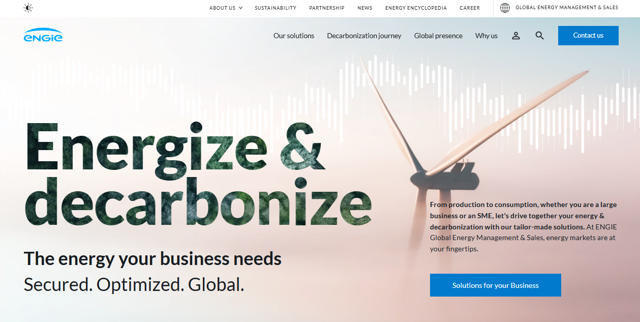 Engie Energy Management  website homepage