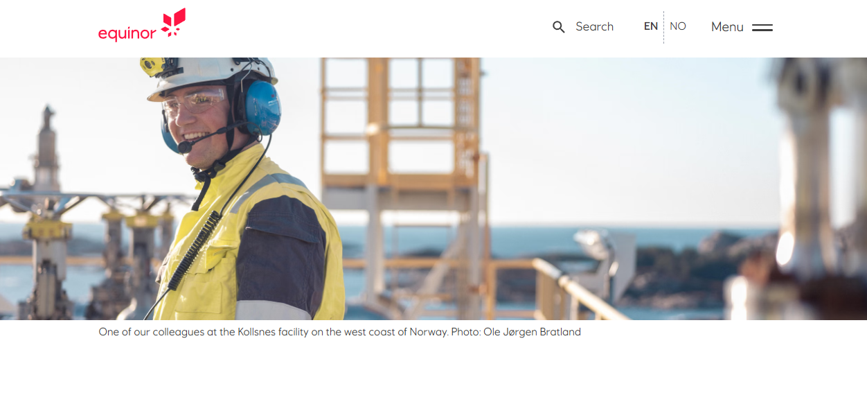 Equinor Asa website homepage