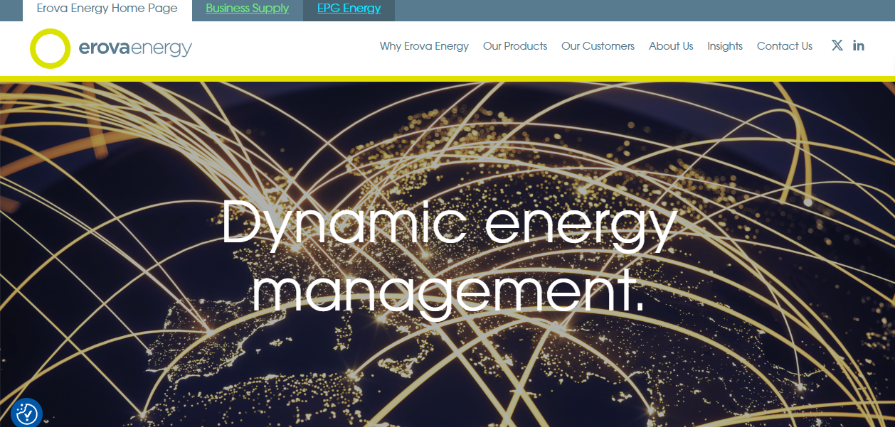 Erova Energy Ltd website homepage