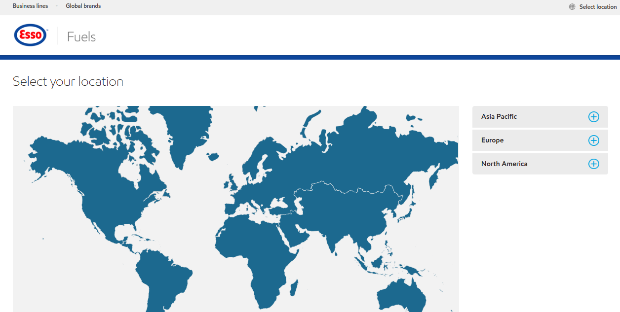 Esso Petroleum Company Ltd website homepage