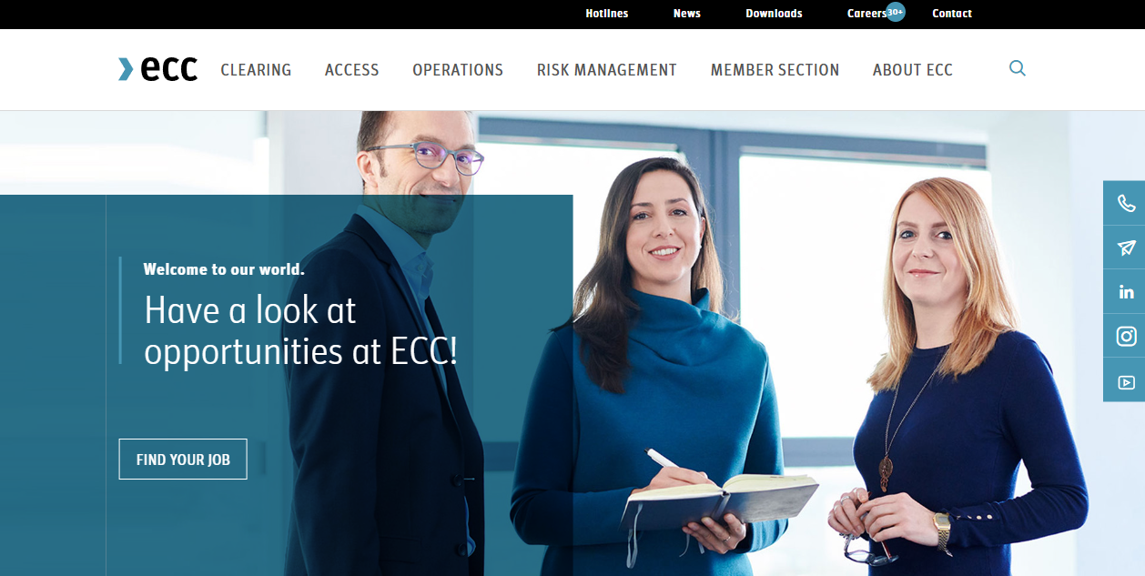 European Commodity Clearing Ag  website homepage