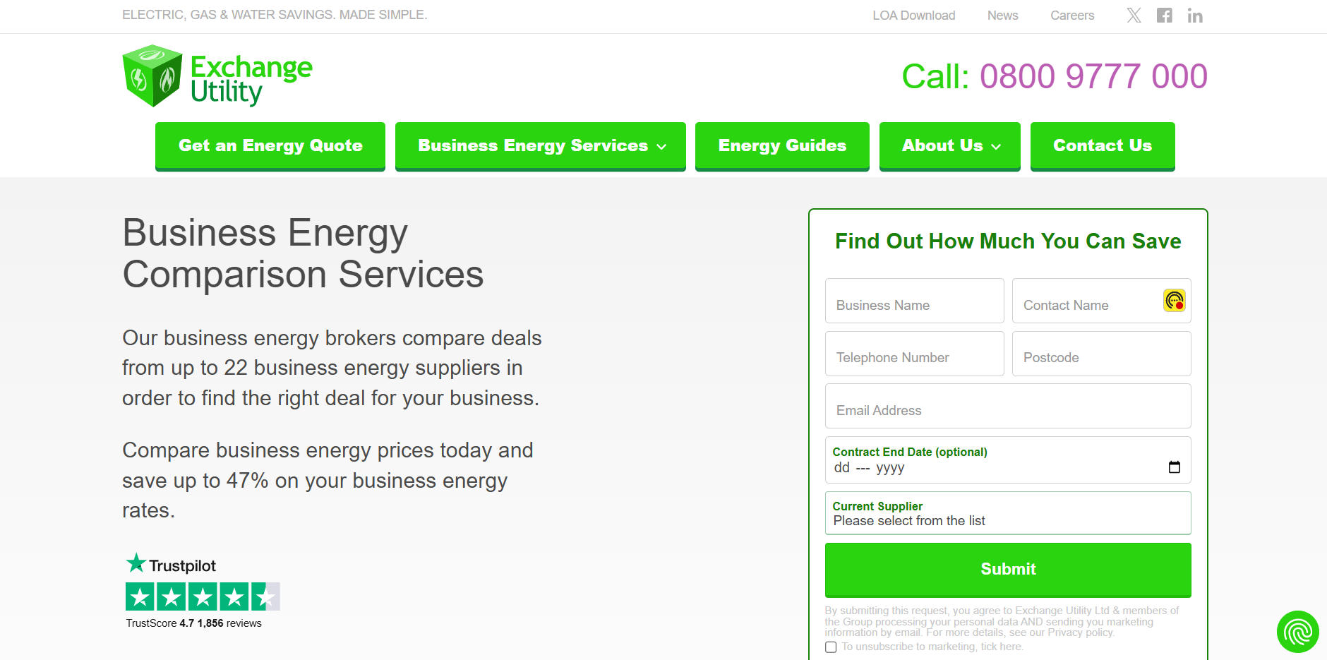 Exchange Utility homepage