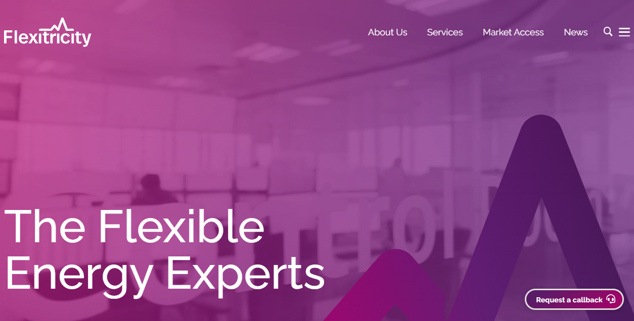 Flexitricity Ltd website homepage