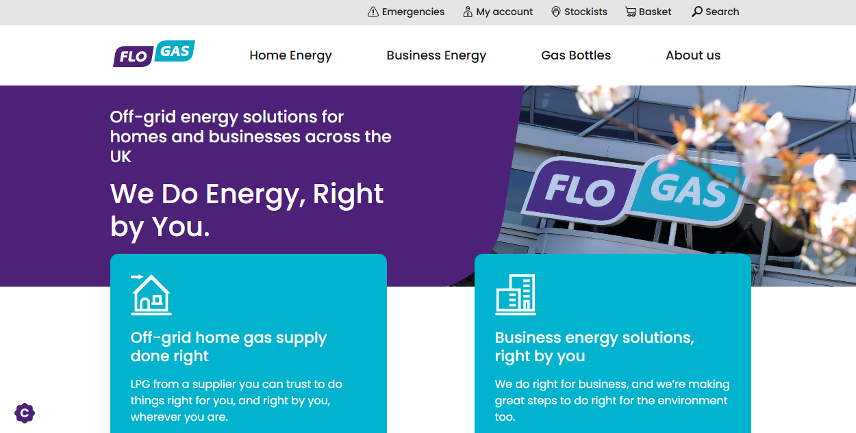 Flogas Enterprise Solutions Ltd website homepage