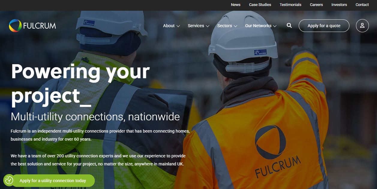  Fulcrum Pipelines Ltd website homepage