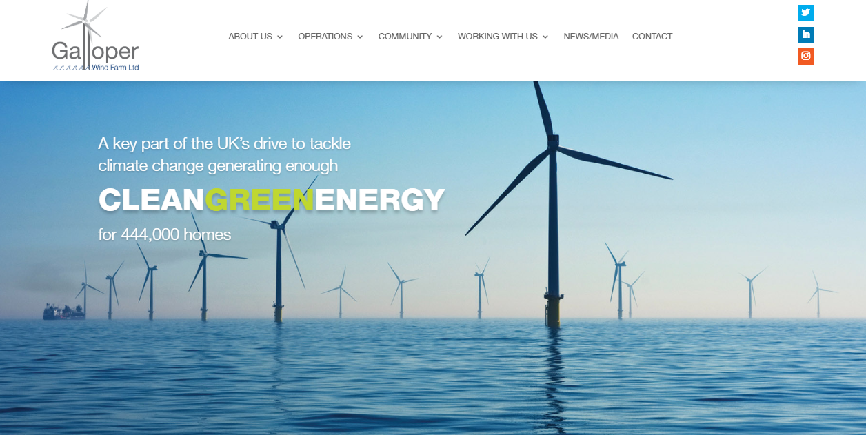 Galloper Wind Farm Ltd website homepage