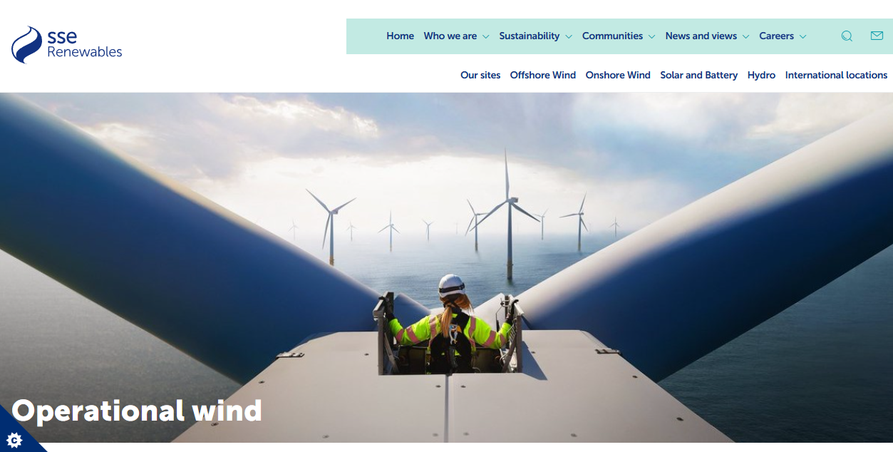 Greater Gabbard Offshore Winds Ltd website homepage
