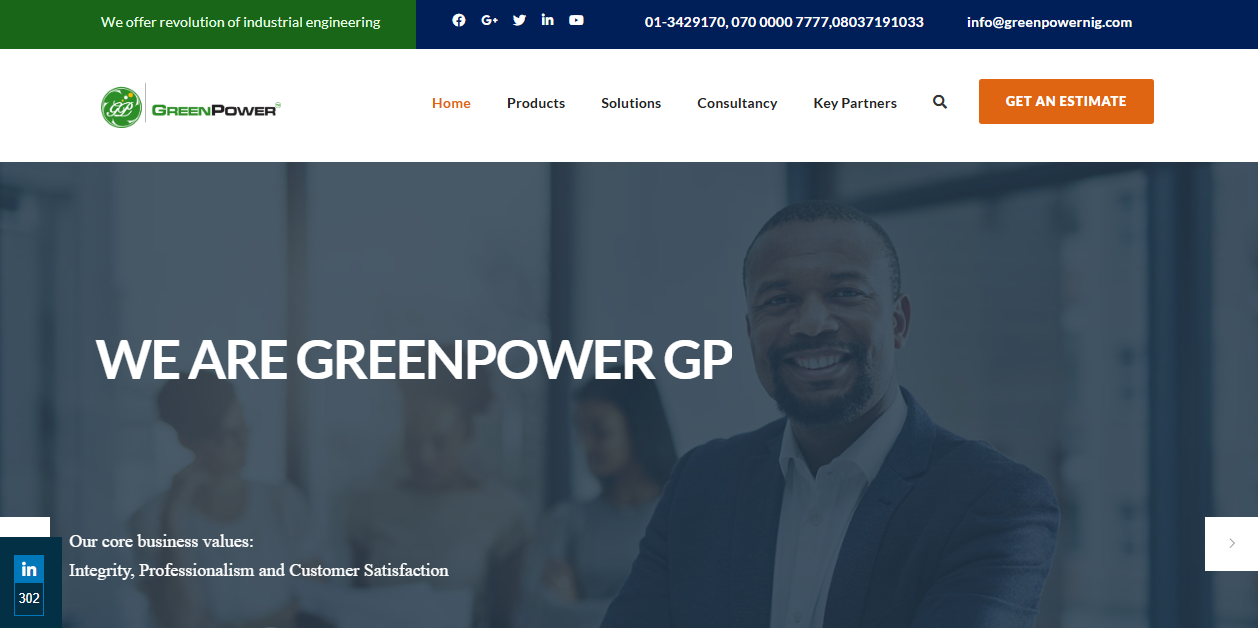 Greengridpower1 Ltd website homepage