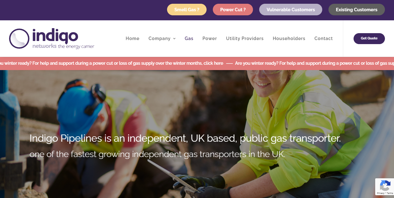  Indigo Pipelines Ltd website homepage