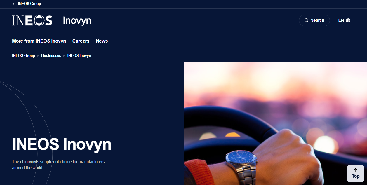 Inovyn Enterprises Ltd website homepage