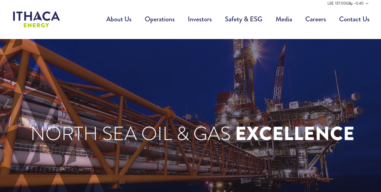 Ithaca Oil And Gas Ltd website homepage
