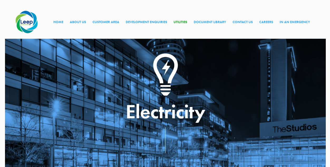 Leep Electricity Networks Ltd website homepage