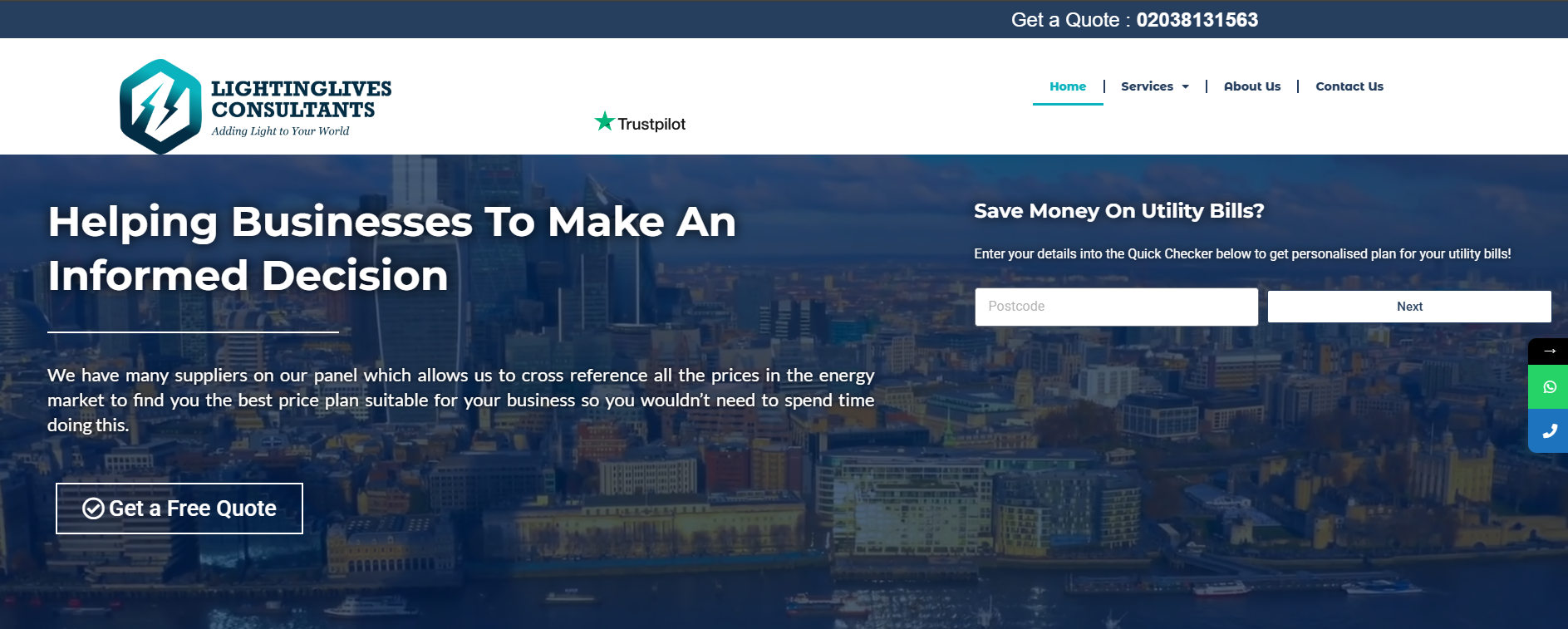 Lightinglives Consultants homepage