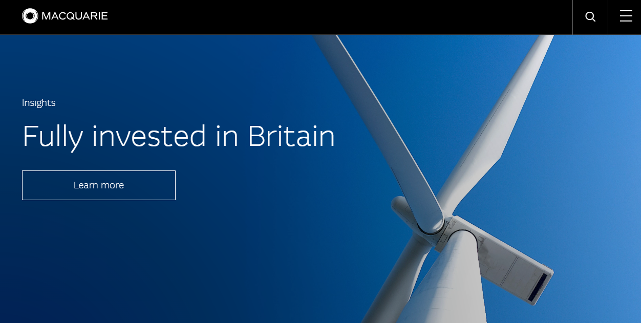 Macquarie Bank Ltd website homepage