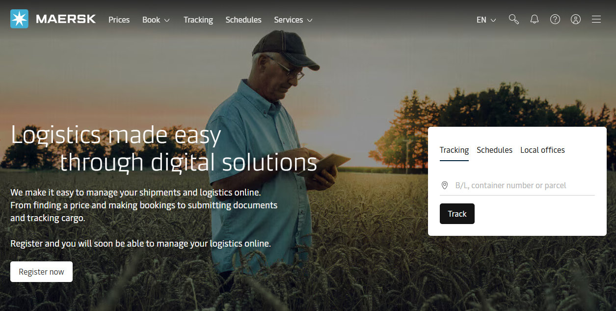 Maersk Energy Marketing A/s website homepage