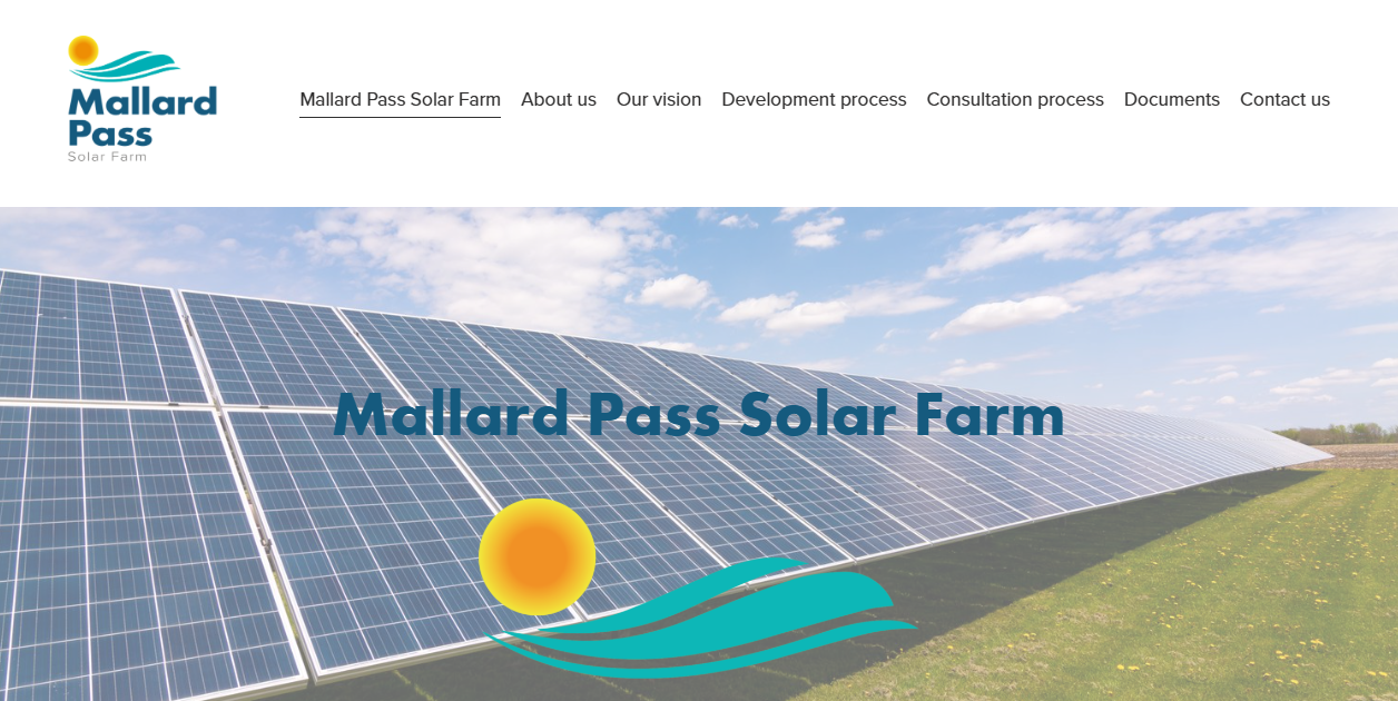 Mallard Pass Solar Farm Ltd website homepage