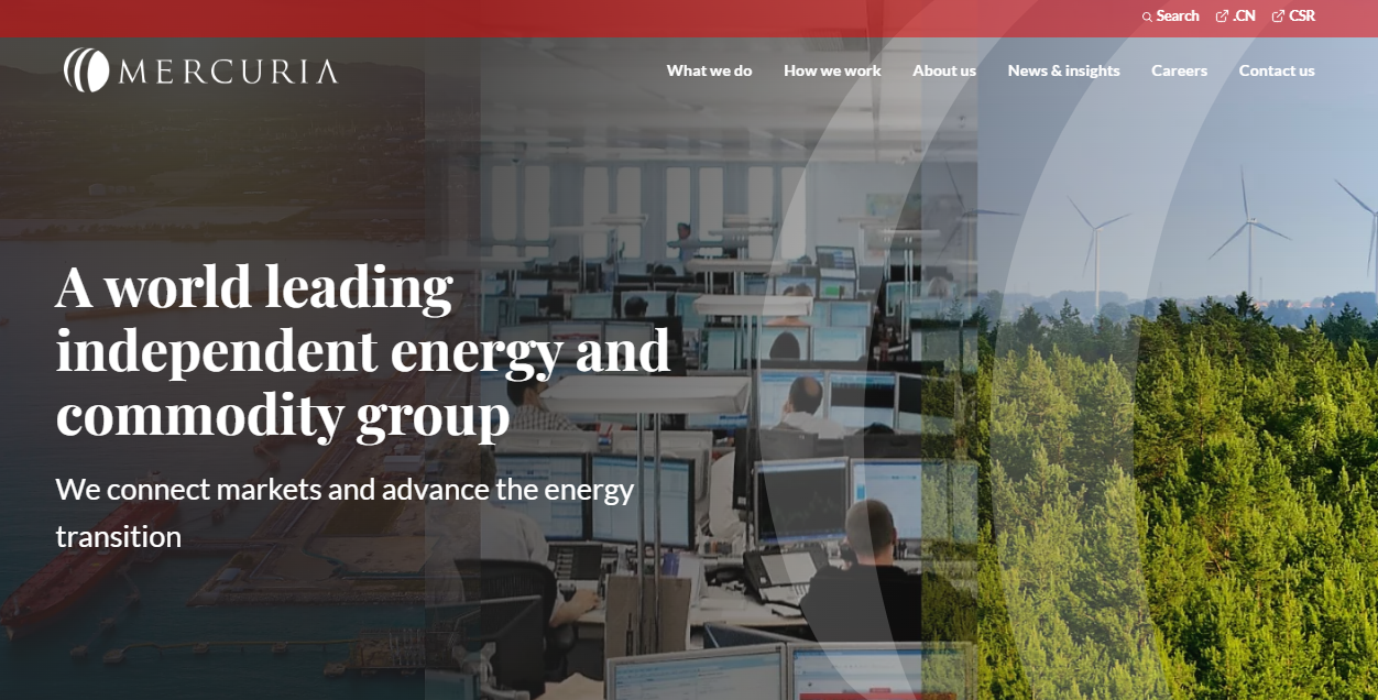 Mercuria Energy Trading Sa website homepage