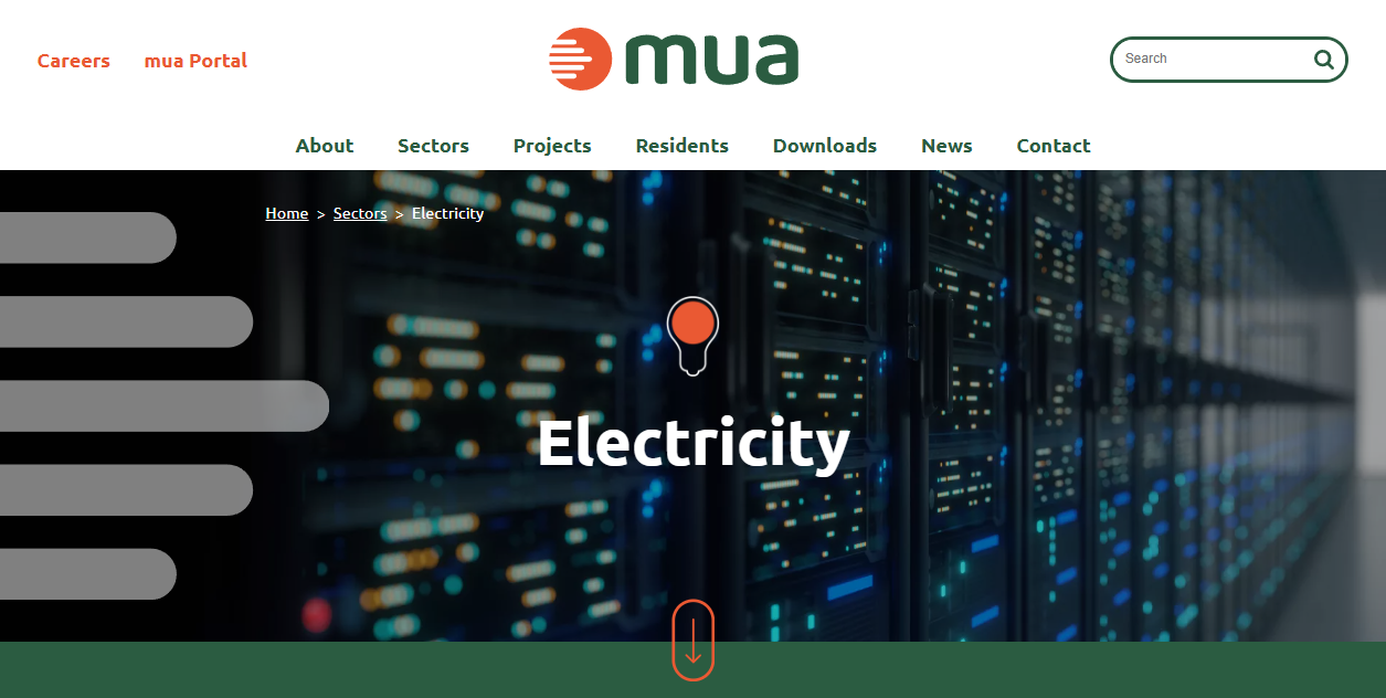  Mua Electricity Ltd website homepage