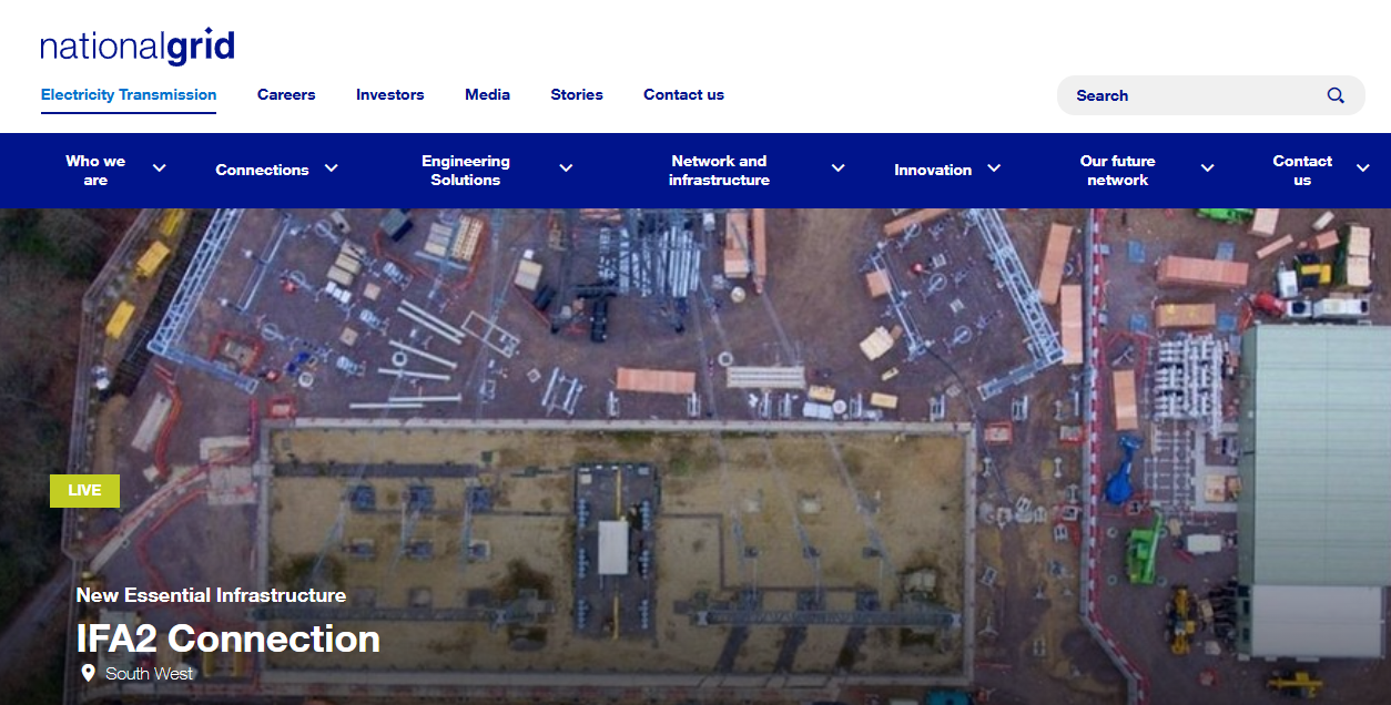National Grid Ifa 2 Ltd website homepage