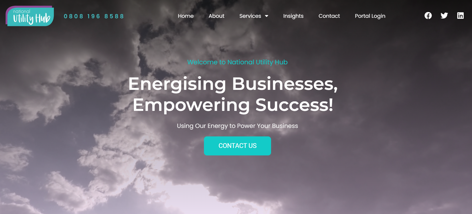 National Utility Hub homepage