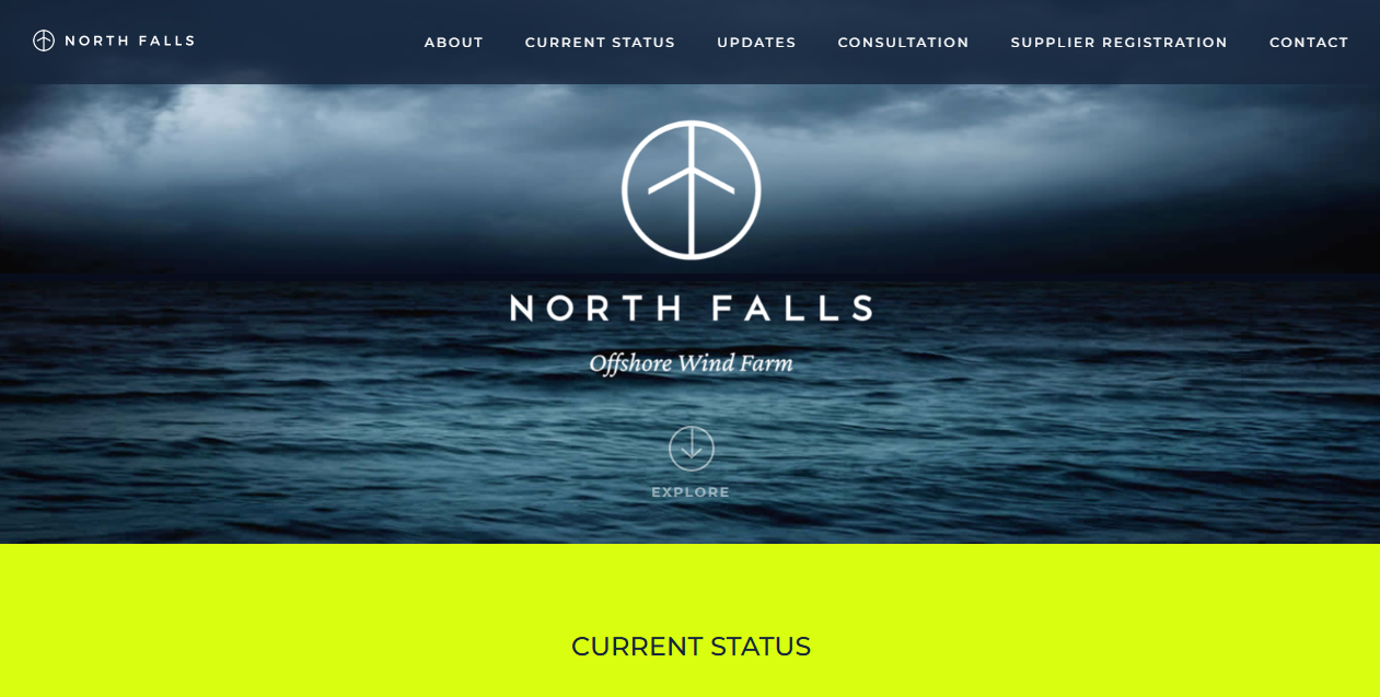 North Falls Offshore Wind Farm Ltd website homepage
