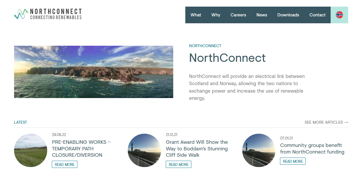 Northconnect Ltd website homepage