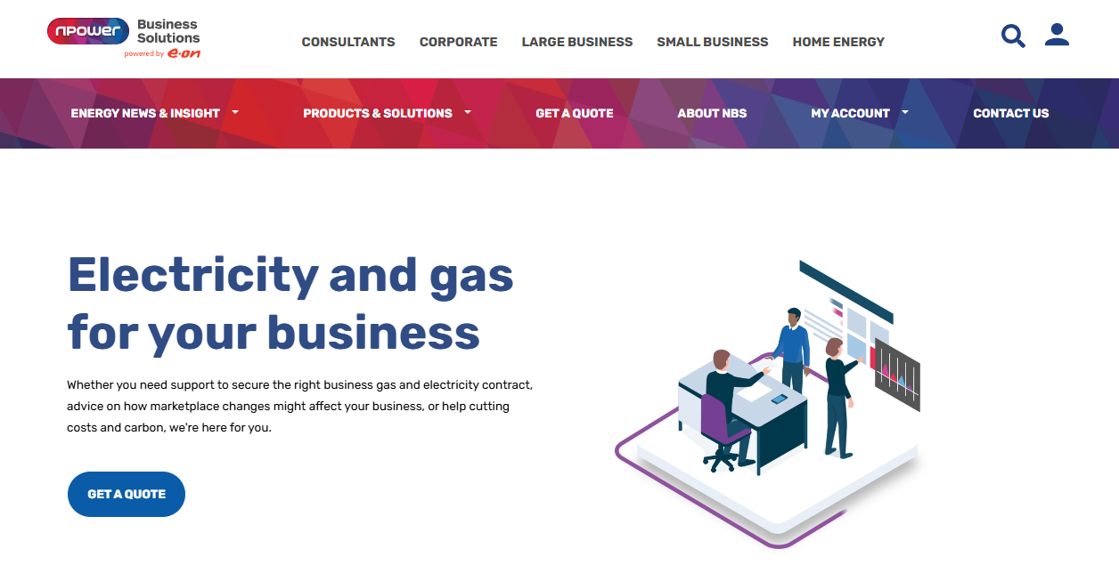 Npower Gas Ltd website homepage