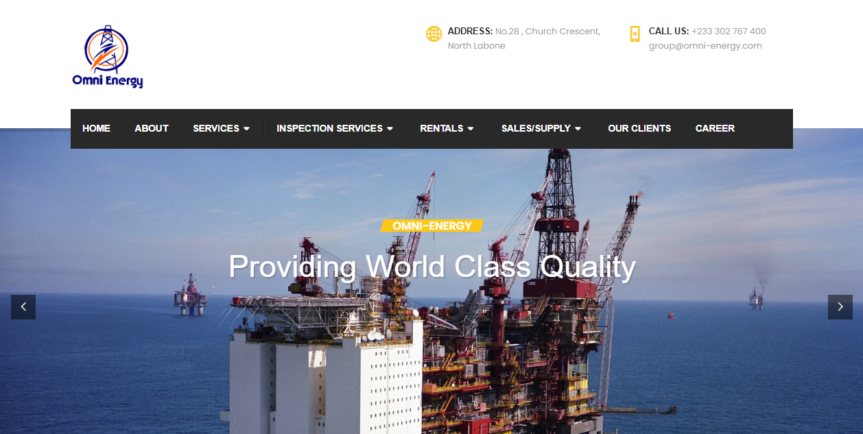 Omni Energy Ltd website homepage