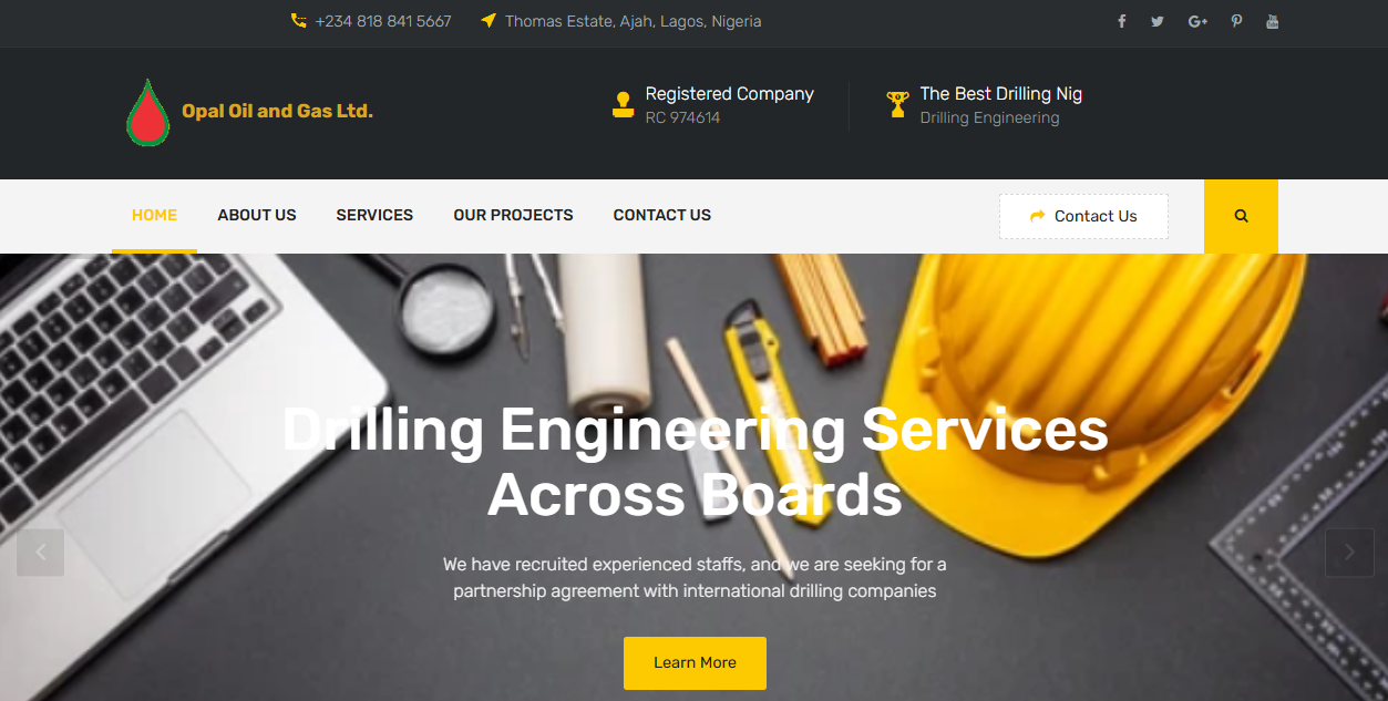 Opal Gas Ltd website homepage