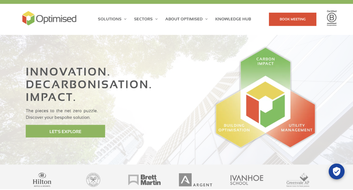 Optimised landing page