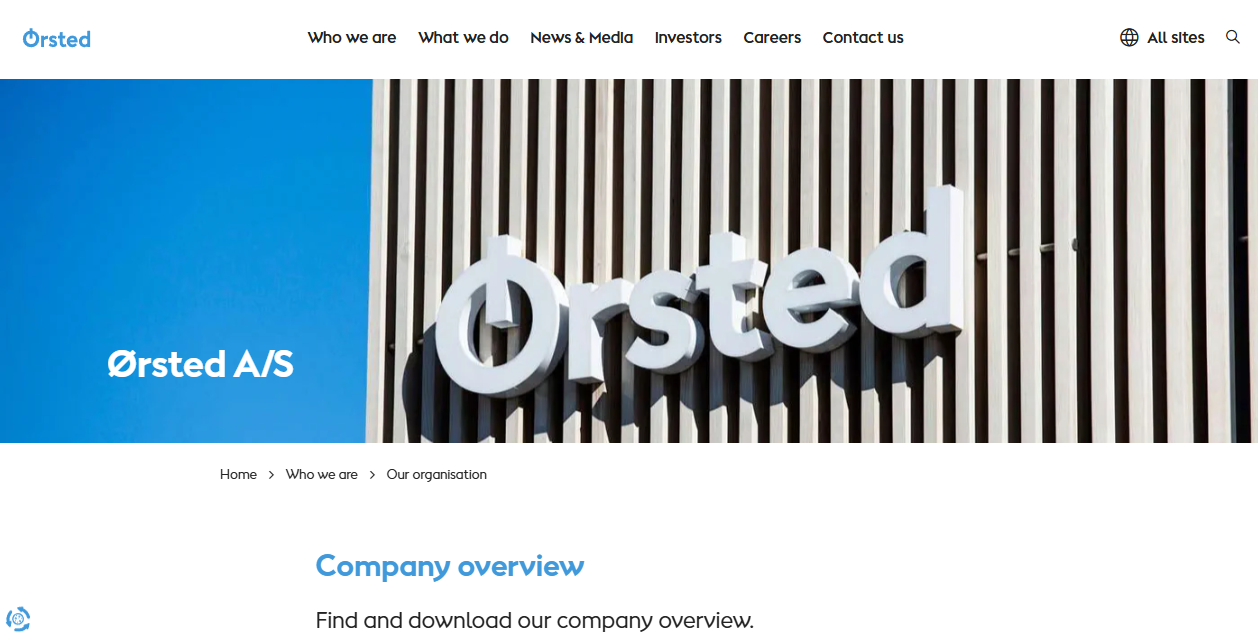 Orsted Ess Mersey Ltd website homepage