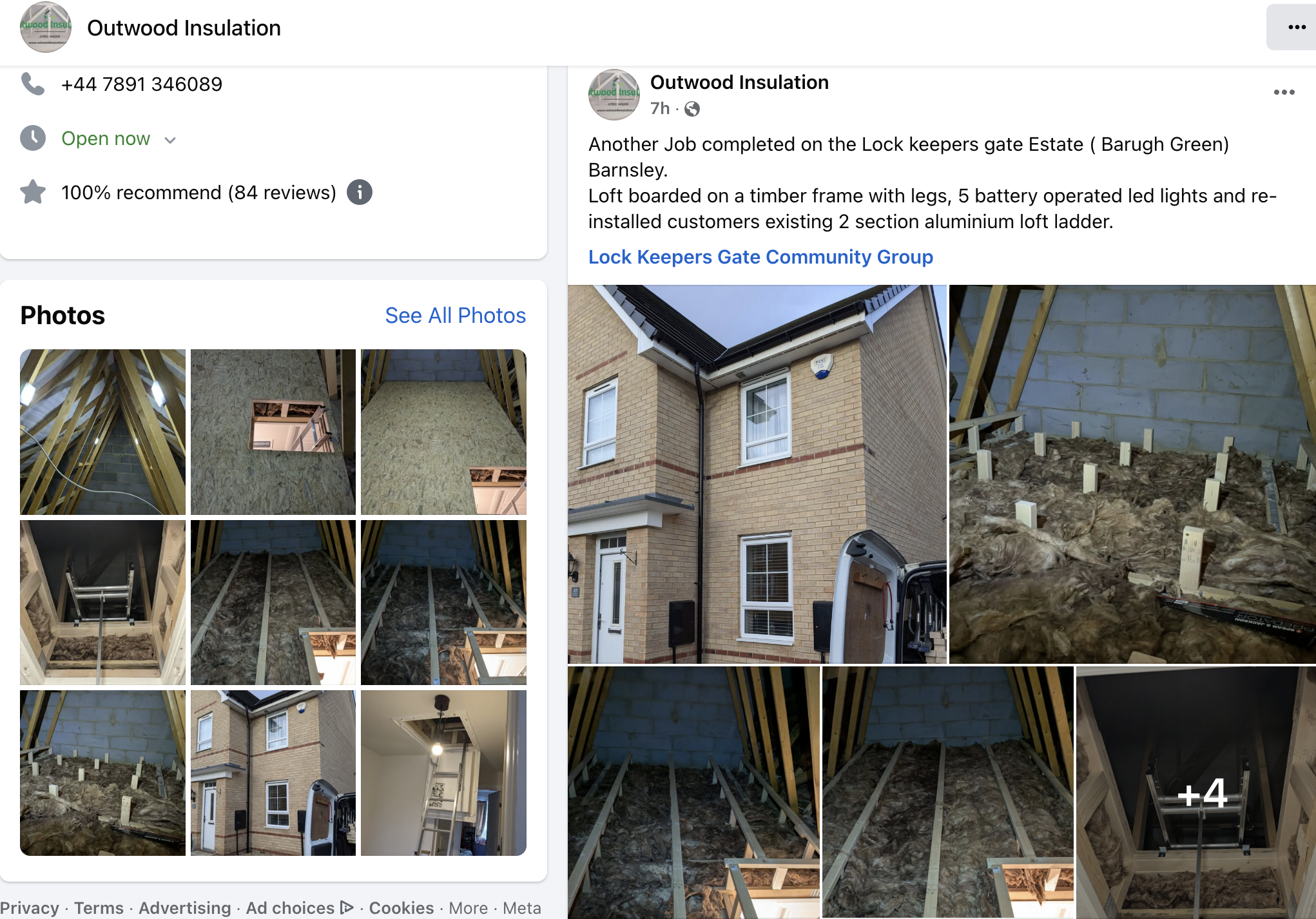 Outwood Insulation landing page