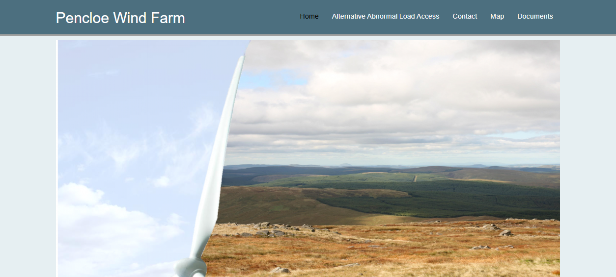 Pencloe Wind Energy Ltd website homepage