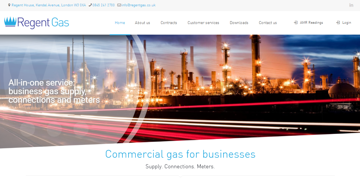Regent Gas Ltd website homepage