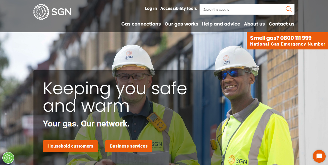Scotland Gas Networks Plc  website homepage