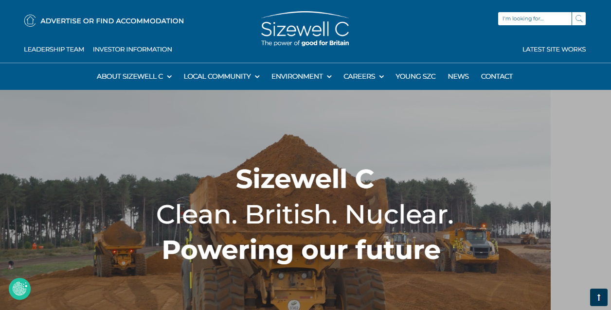 Sizewell C Ltd website homepage