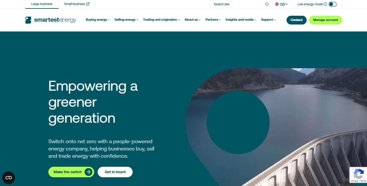 Smartestenergy Ltd website homepage