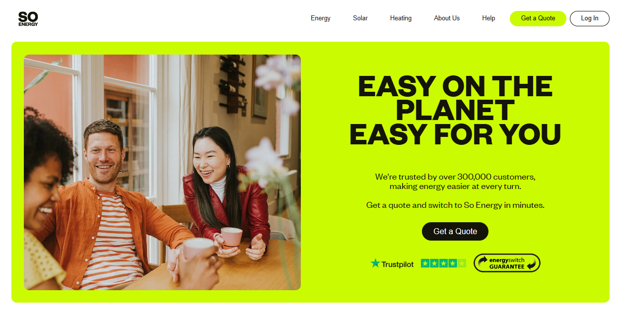 So Energy Trading Ltd website homepage