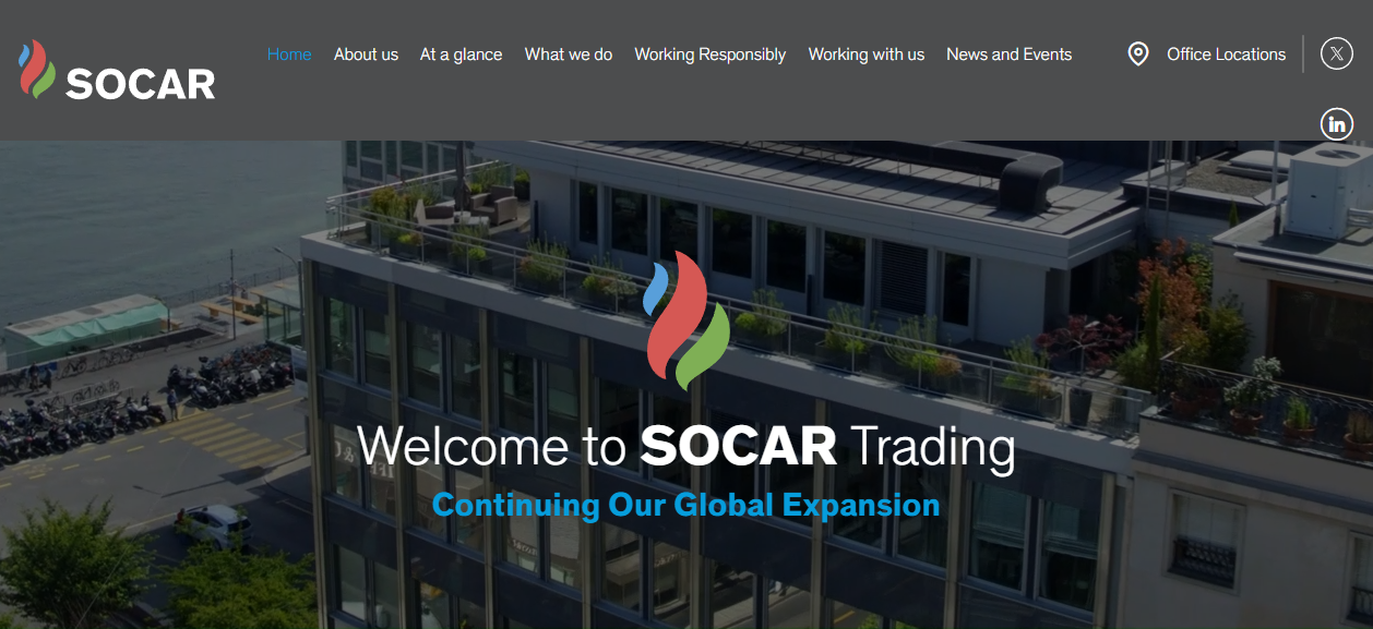 Socar Trading Sa website homepage